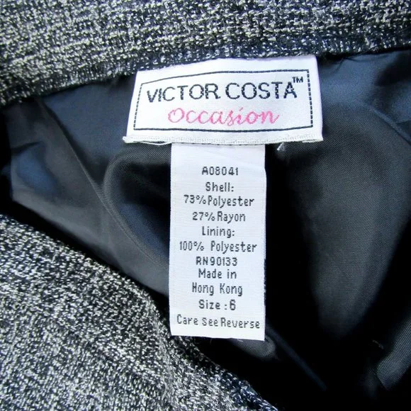 VICTOR COSTA Vintage Designer Essential High Waist Trousers in Heathered Gray-6 - Picture 4 of 10